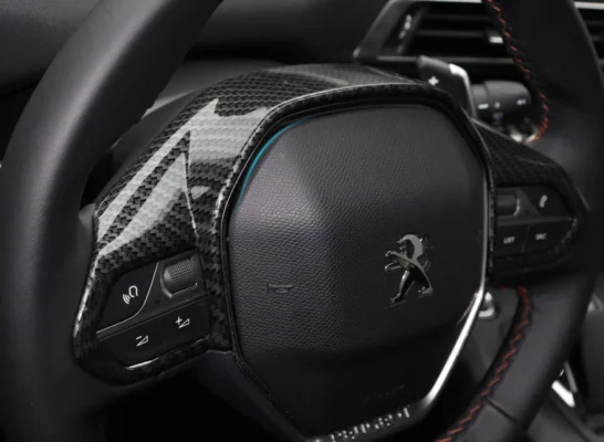 Ốp carbon sau vô lăng xe Peugeot 