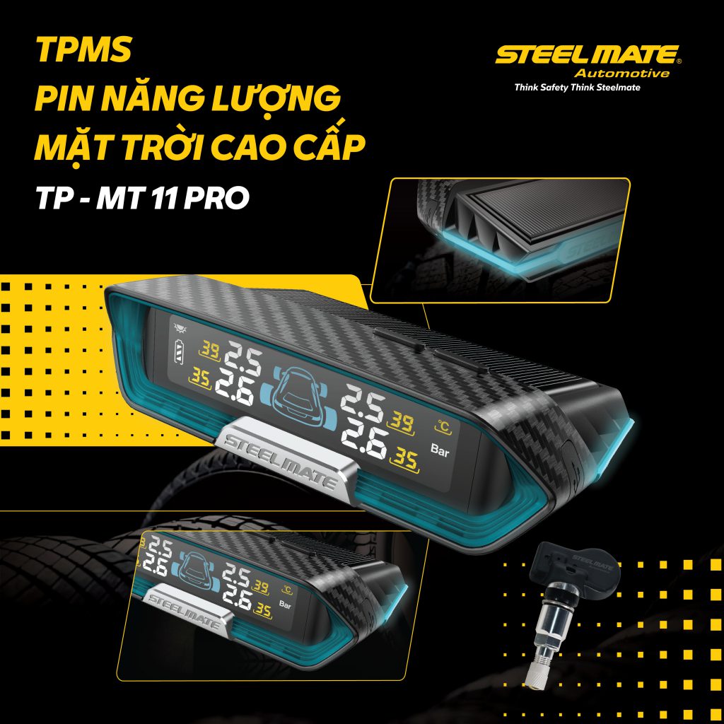 Cảm biến áp suất lốp Steelmate TP-MT11 PRO cho xe Peugeot