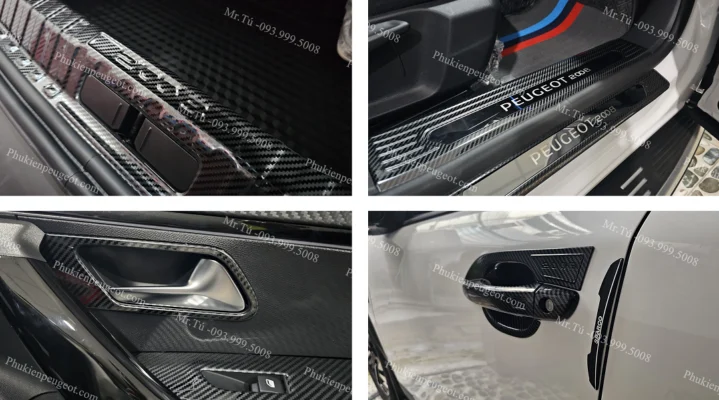 Phụ kiện vân carbon xe Peugeot