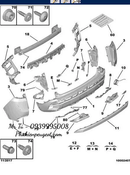 Ốp ống xả Peugeot 3008
