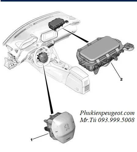 phụ tùng cho xe Peugeot 2008 gặp tai nạn